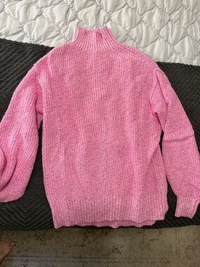 aerie Bubblegum Pink Mock Neck Sweater